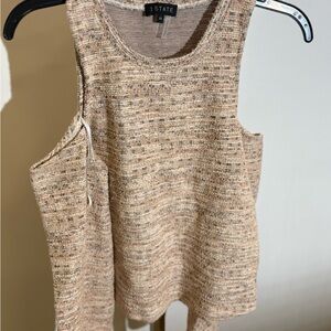 1. State Women's Textured Beige Tank Top